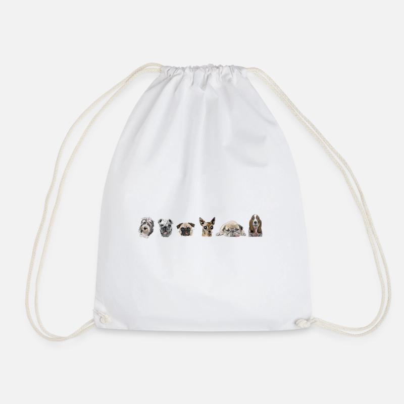 Canine - Drawstring Bag - white
