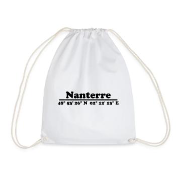 Nanterre Koordinaten - Turnbeutel - Weiß - Vorne
