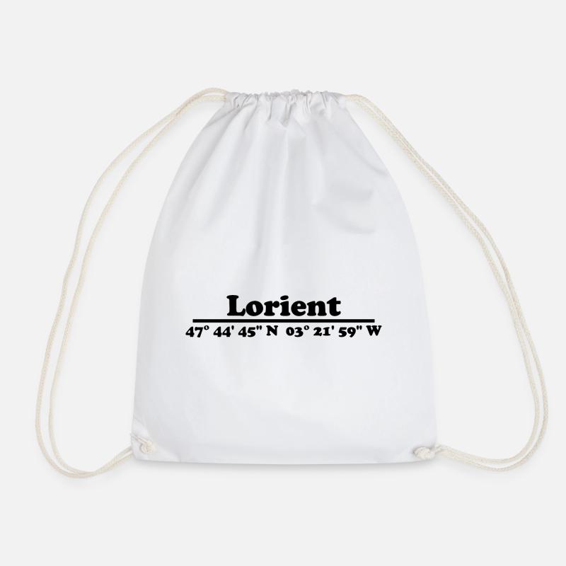Coordonnées de Lorient - Sac de sport léger - blanc