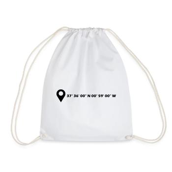Coordonnées de Carthagène - Sac de sport léger - blanc - Devant