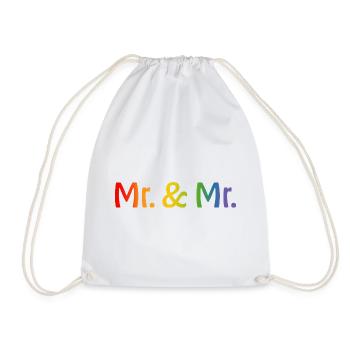 Rainbow Mr and Mr 1 LGBT lgbtqi queer gay - Sac de sport léger - blanc - Devant