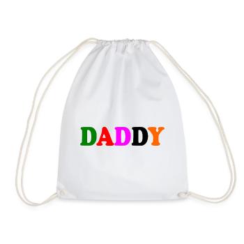 Daddy - Drawstring Bag - white - Front