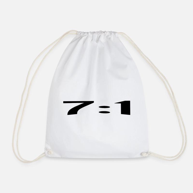 7:1, a perfect score - Drawstring Bag - white