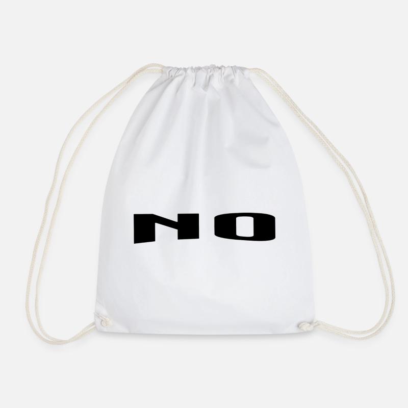 No is also an answer - Drawstring Bag - white