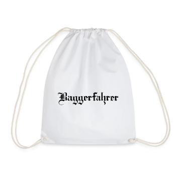 Baggerfahrer - Turnbeutel - Weiß - Vorne