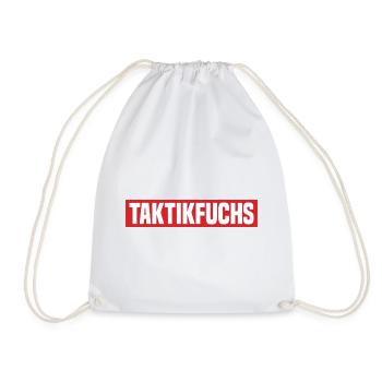 Taktikfuchs Lustiger Kreisliga Fußball Spruch - Turnbeutel - Weiß - Vorne