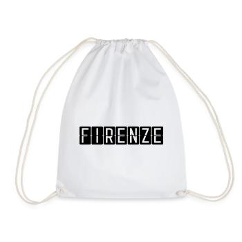 Firenze Flughafentafel - Turnbeutel - Weiß - Vorne