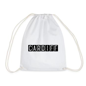 Cardiff Flughafentafel - Turnbeutel - Weiß - Vorne