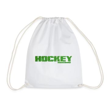 Field hockey Hockey artificial turf for hockey players - Drawstring Bag - white - Front