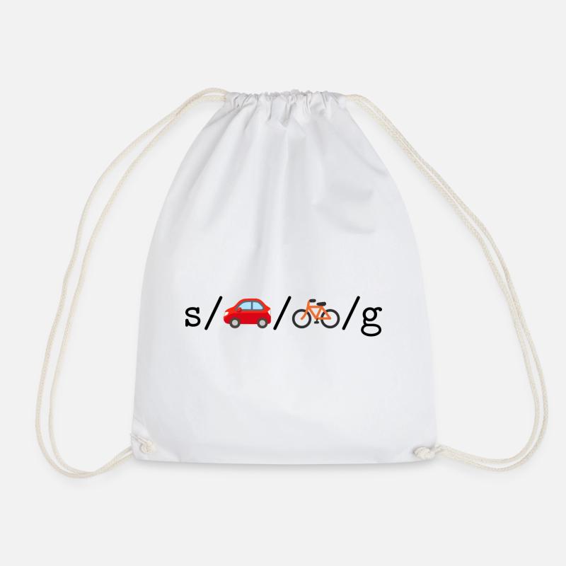 Substitute cars for bikes, globally; Perl edition - Drawstring Bag - white