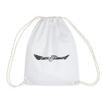 Eagle owl in flight - Drawstring Bag - white - Front