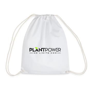 Plant Power - No Limits - Drawstring Bag - white - Front