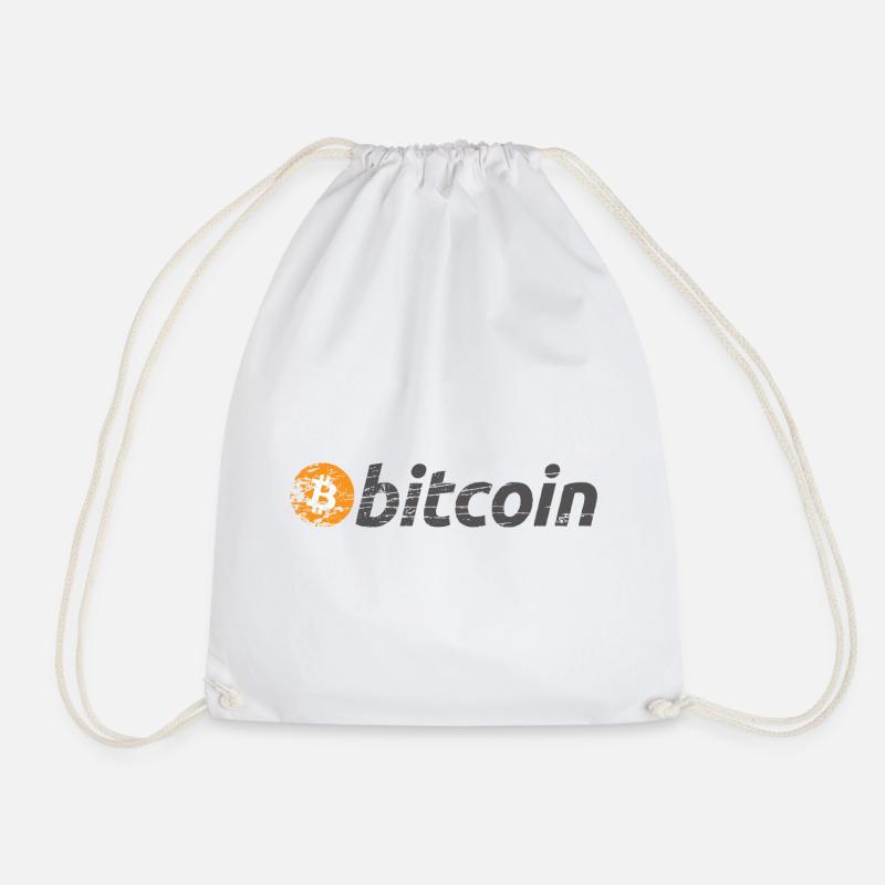 Bitcoin Logo - Turnbeutel - Weiß