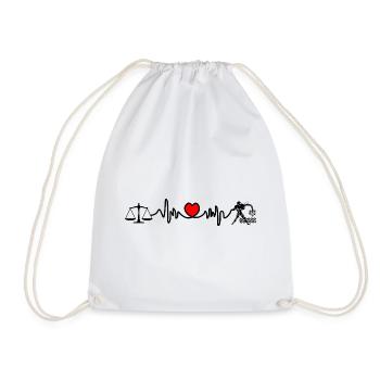 Heart rate cardio Libra Aquarius - Drawstring Bag - white - Front