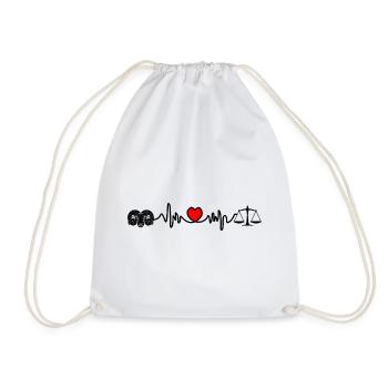 Heart Rate Cardio Ram Scale - Drawstring Bag - white - Front