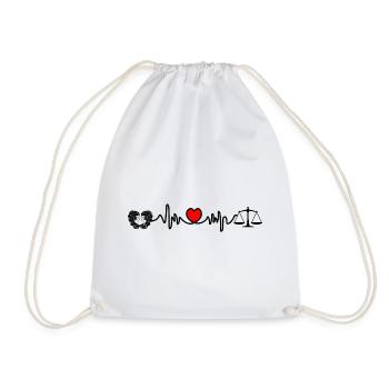 Heart Rate Cardio Twin Scale - Drawstring Bag - white - Front