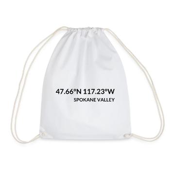 Spokane Valley Washington USA Koordinaten - Turnbeutel - Weiß - Vorne