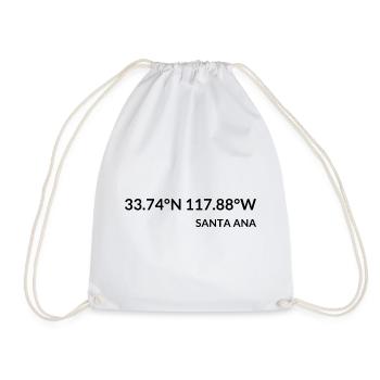Santa Ana California USA Koordinaten - Turnbeutel - Weiß - Vorne
