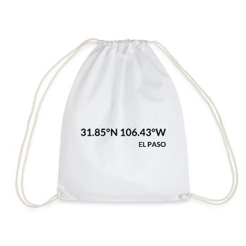 El Paso Texas USA Koordinaten - Turnbeutel - Weiß - Vorne