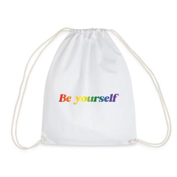 LGBT Pride Month - Be yourself - Drawstring Bag - white - Front