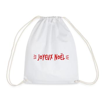 PÈRE NOËL. NOËL. JOYEUX NOËL. MERRY CHRISTMAS - Sac de sport léger - blanc - Devant