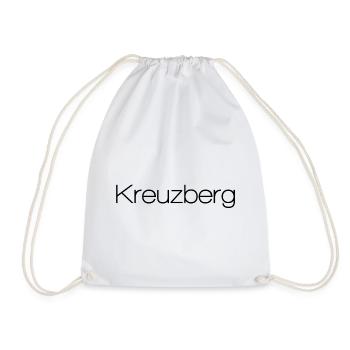 Berlin Kreuzberg - minimalistisches Design - Turnbeutel - Weiß - Vorne