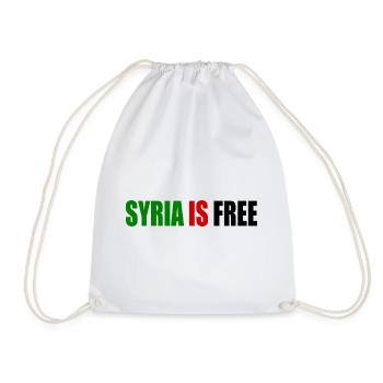 Syria - Syria is free - Drawstring Bag - white - Front