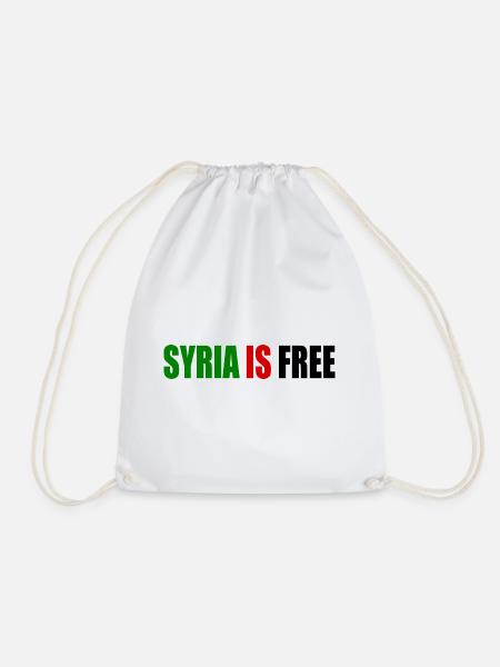 syrien - syria is free - Turnbeutel - Weiß