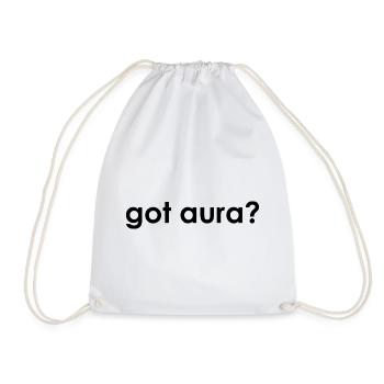 Have Aura Gen Z Kid Core Aura Points Aura Farming - Drawstring Bag - white - Front