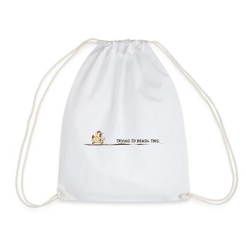 Essayer de Hendl Ce Huhn Denglisch Spruch witzig - Sac de sport léger - blanc - Devant