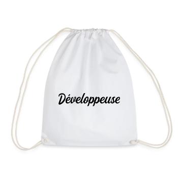 Développeuse Web Code Logiciel Application Tech - Sac de sport léger - blanc - Devant