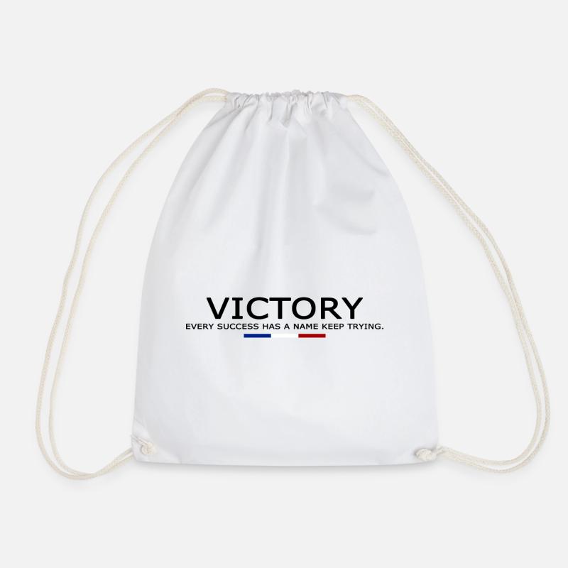 Victory EVERY SUCCESS HAS A NAME KEEP TRYING - Sac de sport léger - blanc