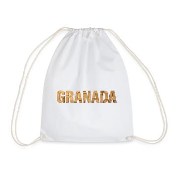 Granada Architecture Typography - Drawstring Bag - white - Front