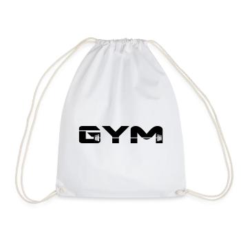 gym musculation - Sac de sport léger - blanc - Devant