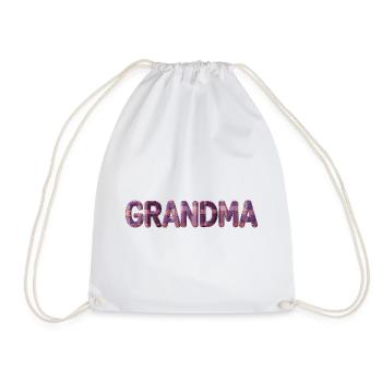 Grandma Patchwork Vintage Family Love - Drawstring Bag - white - Front