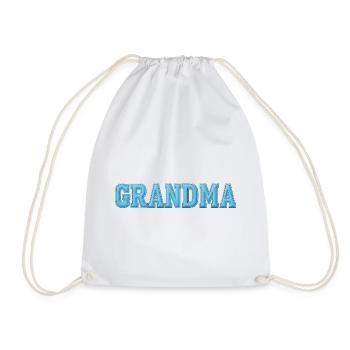 Grandma Schriftzug Stoff Look Typografie - Turnbeutel - Weiß - Vorne