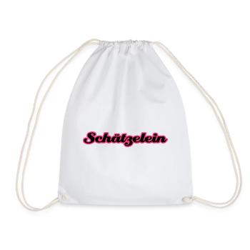 Schätzelein | Schatz | Schätzchen - Drawstring Bag - white - Front