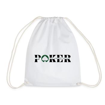 POKER IS ABOUT SKILLS -Article poker-poker fashion - Drawstring Bag - white - Front