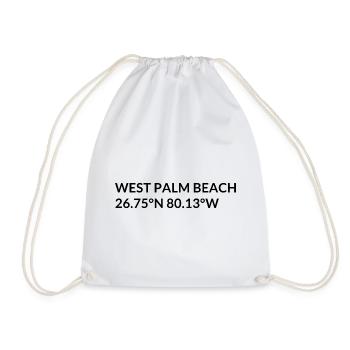 West Palm Beach Florida USA Koordinaten - Turnbeutel - Weiß - Vorne