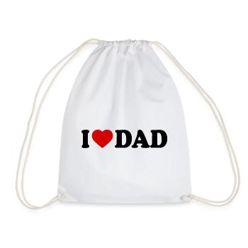 I love dad - Drawstring Bag - white - Front