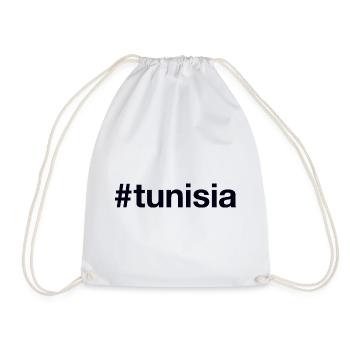 TUNISIA Hashtag Tunesien - Turnbeutel - Weiß - Vorne