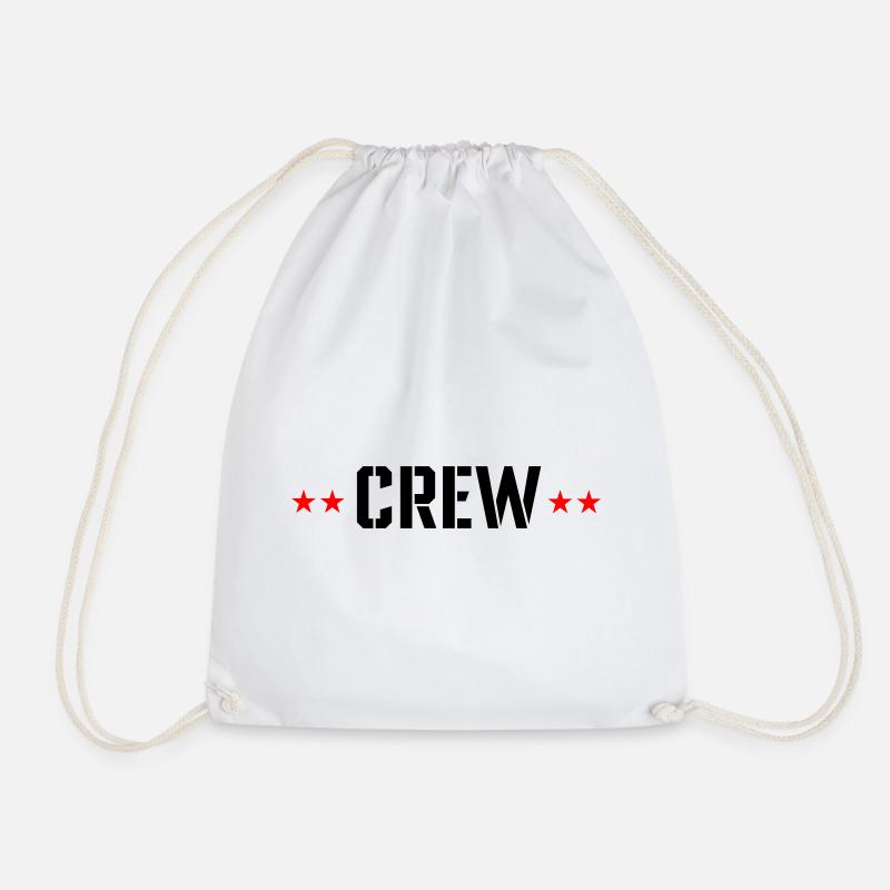 Crew with stars - Drawstring Bag - white
