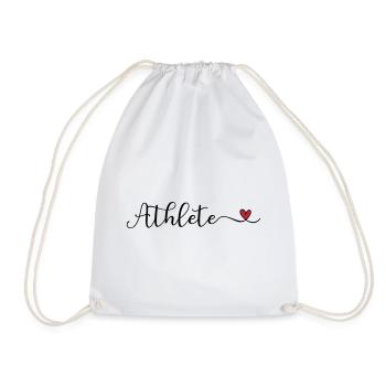 Athlete Heart Design - Drawstring Bag - white - Front