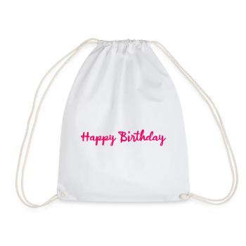 ALLES GUTE ZUM GEBURTSTAG. JAHRESTAG. - Turnbeutel - Weiß - Vorne