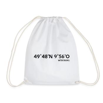 Wurzburg Coordinates Design - Drawstring Bag - white - Front