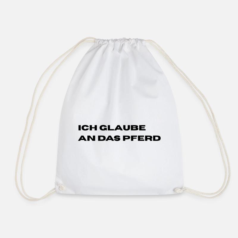 Je crois au cheval - Sac de sport léger - blanc