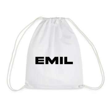 Emil First name Last name - Drawstring Bag - white - Front
