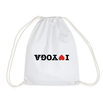 I love yoga - Drawstring Bag - white - Front