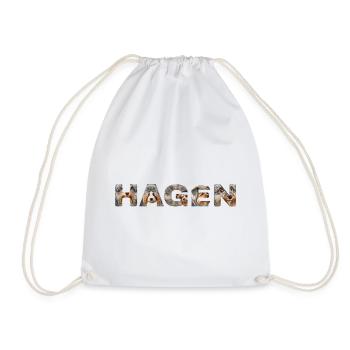 Hagen Hund - Turnbeutel - Weiß - Vorne