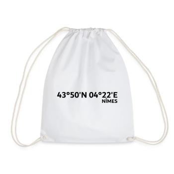 Coordonnées de Nîmes - Sac de sport léger - blanc - Devant